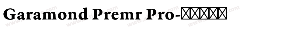 Garamond Premr Pro字体转换